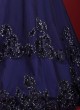 Silk Gown In Navy Blue Color